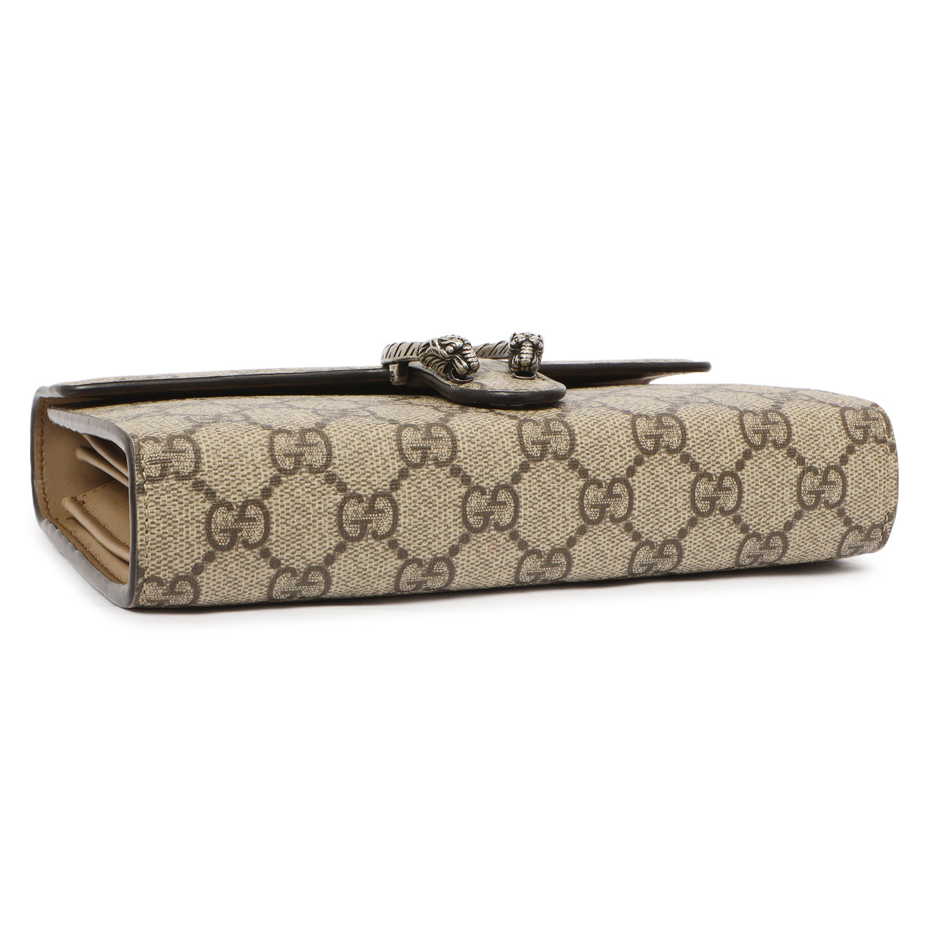 Exclusive Gucci GG Supreme Monogram Mini Dionysus Chain Wallet — Back View