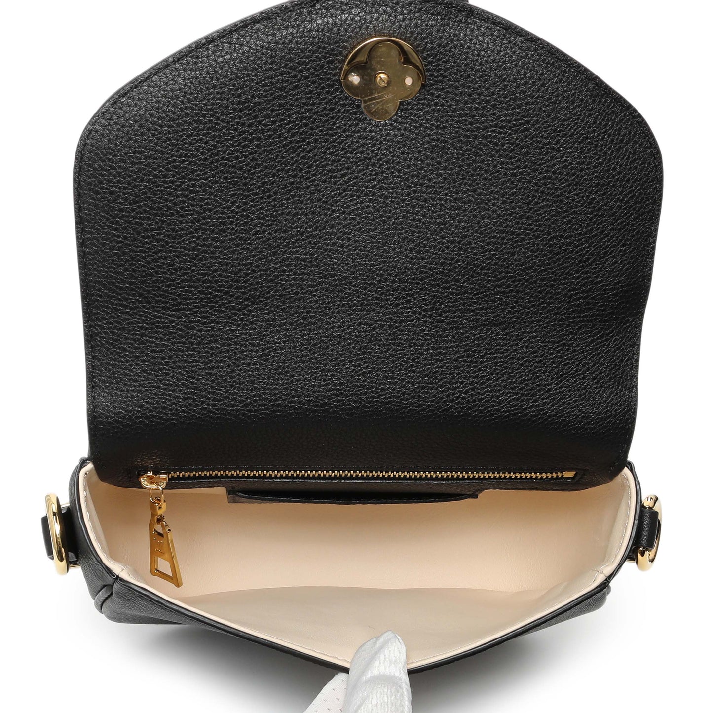 Exclusive Louis Vuitton Black Grained Calfskin LV Pont 9 Soft MM — Top View