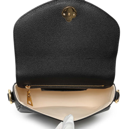 Exclusive Louis Vuitton Black Grained Calfskin LV Pont 9 Soft MM — Top View