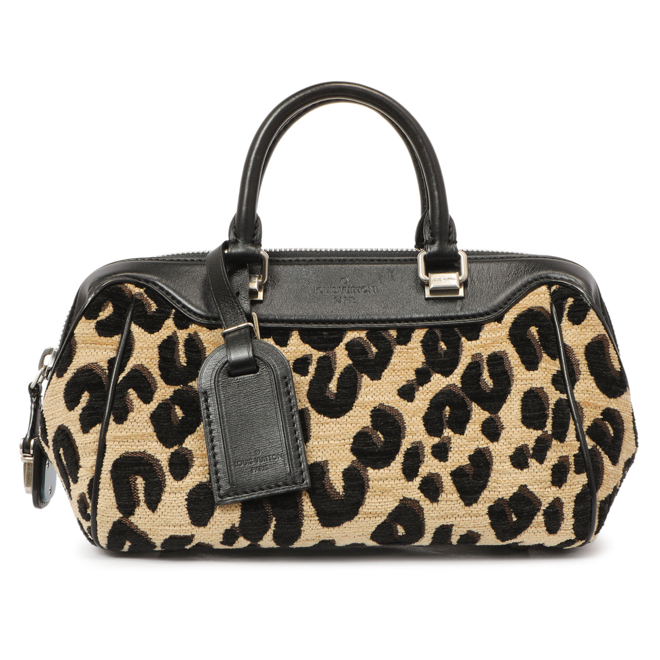 Exclusive Louis Vuitton Jacquard Velvet Leopard Print Stephen Sprouse Baby Bag — Front View