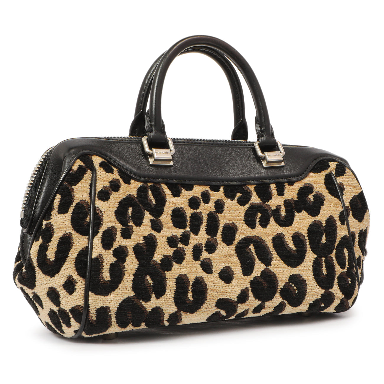 Exclusive Louis Vuitton Jacquard Velvet Leopard Print Stephen Sprouse Baby Bag — Side View