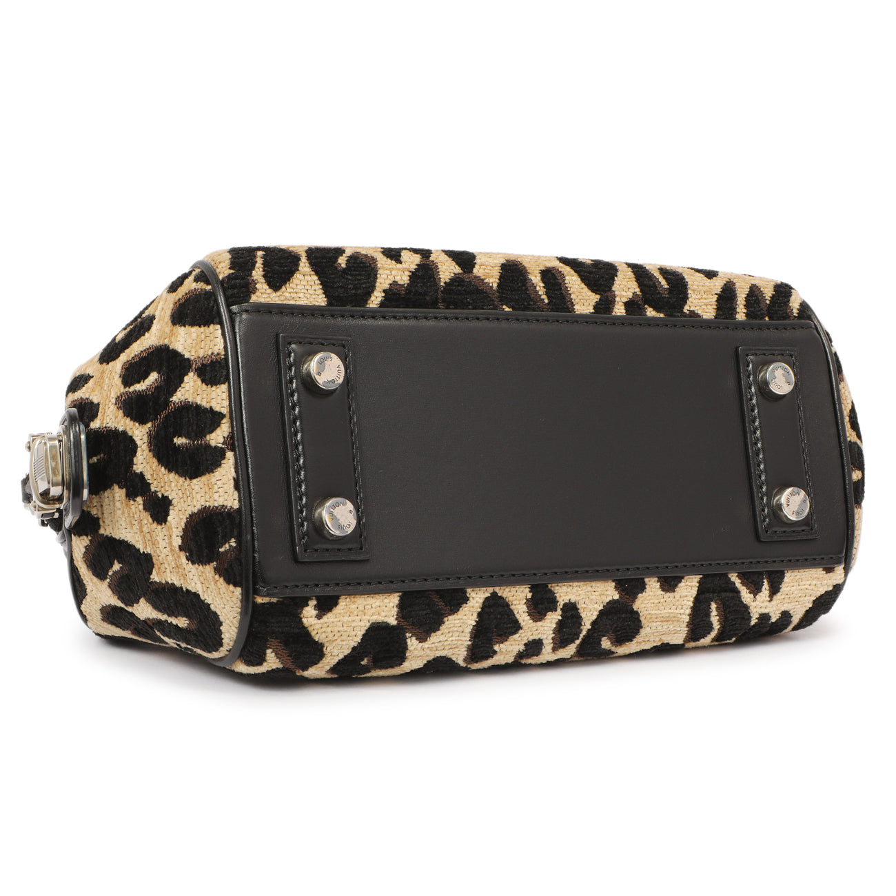 Exclusive Louis Vuitton Jacquard Velvet Leopard Print Stephen Sprouse Baby Bag — Back View