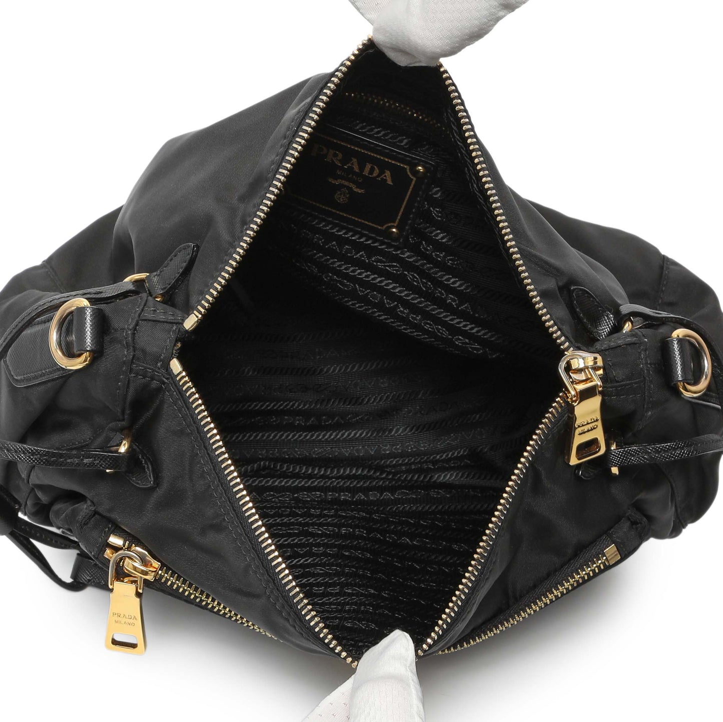 Exclusive Prada Black Tessuto Nylon Crossbody — Alternate View 8