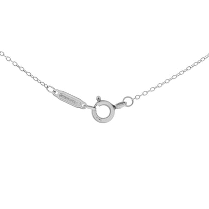 Exclusive Tiffany & Co. Sterling Silver Heart Tag Pendant Necklace — Back View