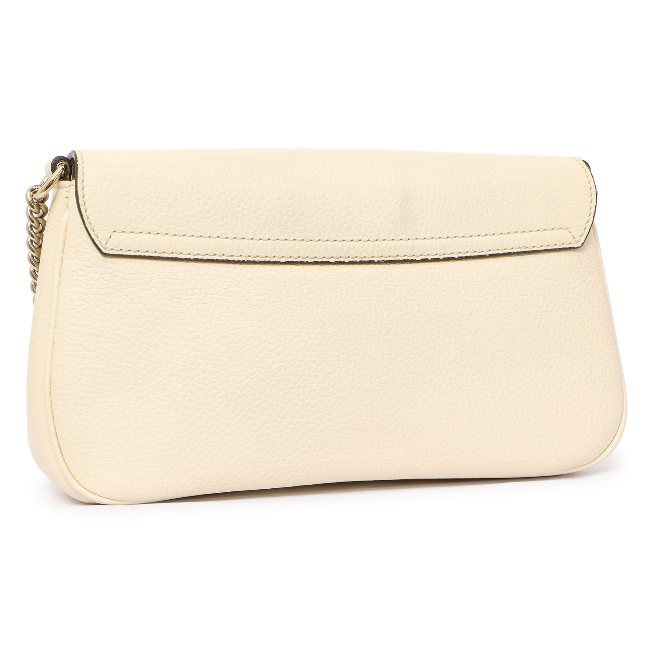 Exclusive Gucci Ivory Pebbled Calfskin Medium Soho Flap Crossbody — Side View