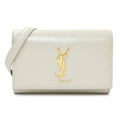 Exclusive Saint Laurent Ivory Calfskin Kate Belt Bag — Front View
