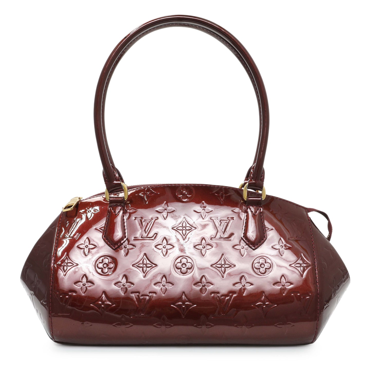 Exclusive Louis Vuitton Rouge Fauviste Monogram Vernis Sherwood PM — Front View