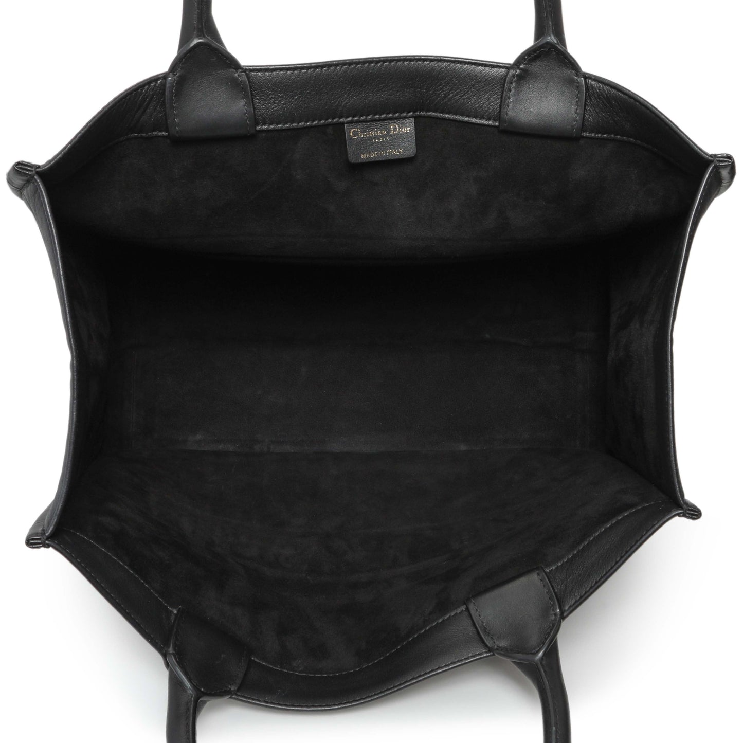Exclusive Christian Dior Black Calfskin Embossed Medium Book Tote — Alternate View 8
