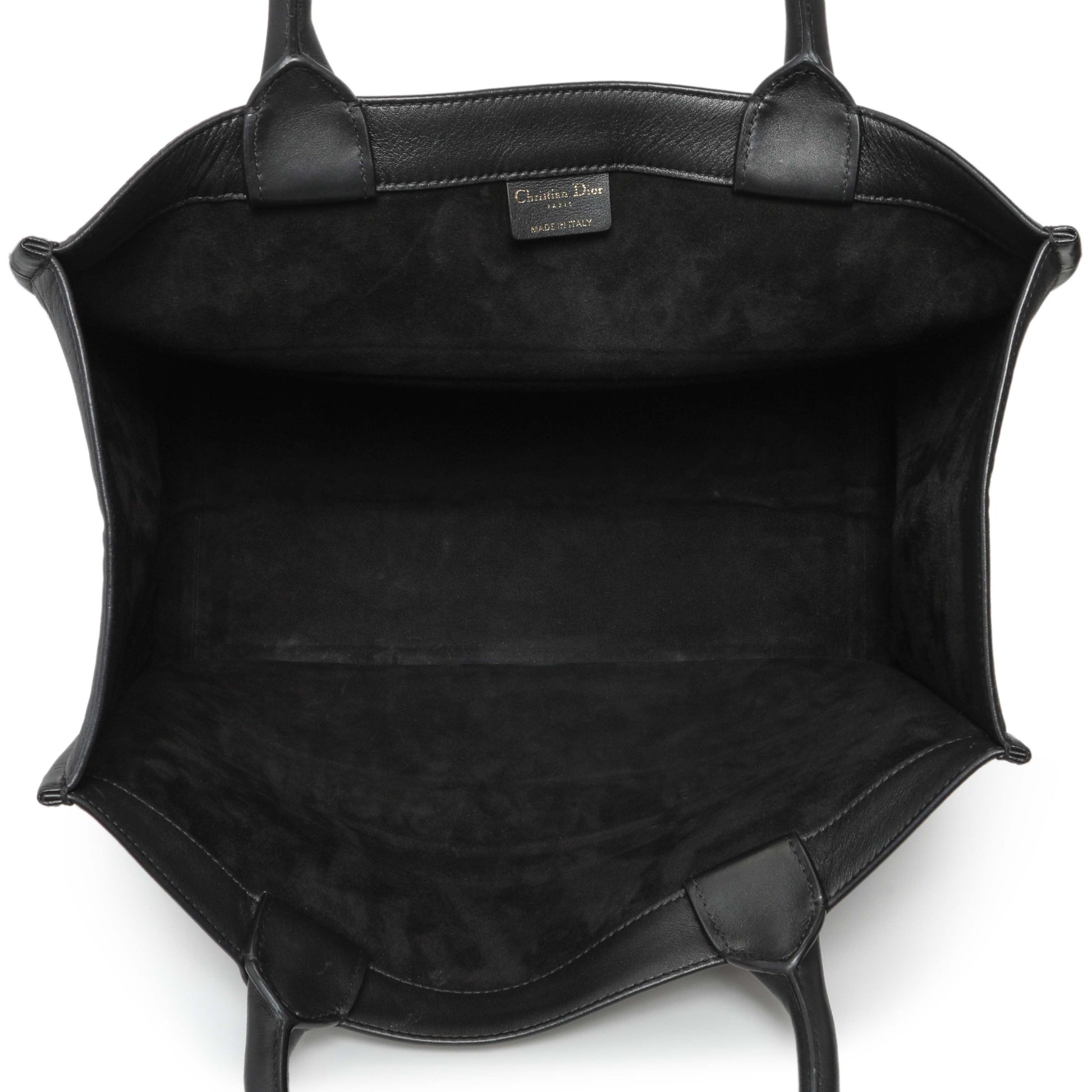 Exclusive Christian Dior Black Calfskin Embossed Medium Book Tote — Alternate View 8