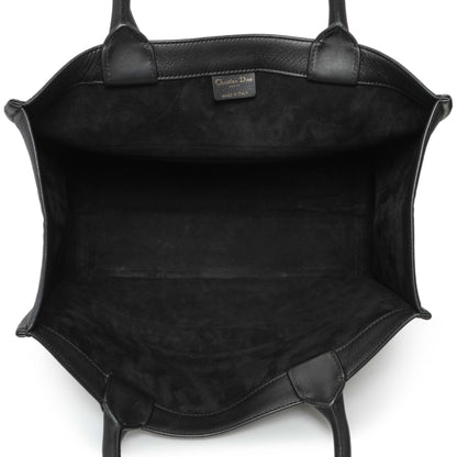Exclusive Christian Dior Black Calfskin Embossed Medium Book Tote — Alternate View 8