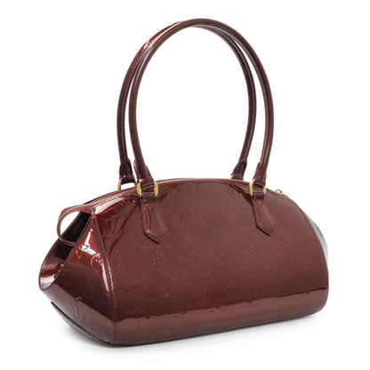 Exclusive Louis Vuitton Rouge Fauviste Monogram Vernis Sherwood PM — Side View
