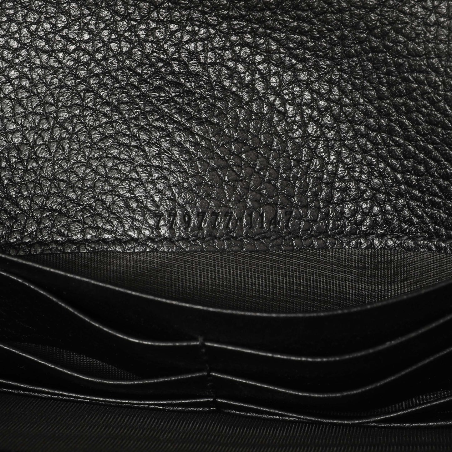 Exclusive Gucci Black Calfskin GG Marmont Chain Wallet — Lifestyle View