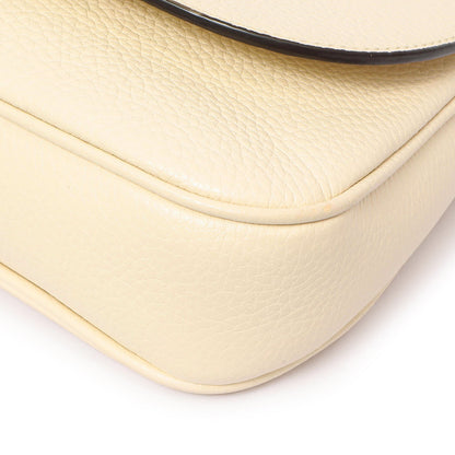 Exclusive Gucci Ivory Pebbled Calfskin Medium Soho Flap Crossbody — Detail View