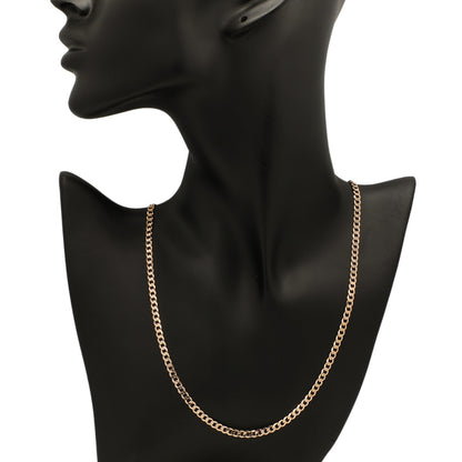 Exclusive 10K Yellow Gold Curb Link Chain  Necklace — Back View