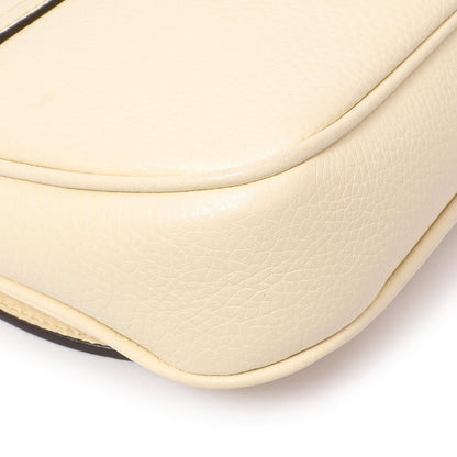Exclusive Gucci Ivory Pebbled Calfskin Medium Soho Flap Crossbody — Lifestyle View
