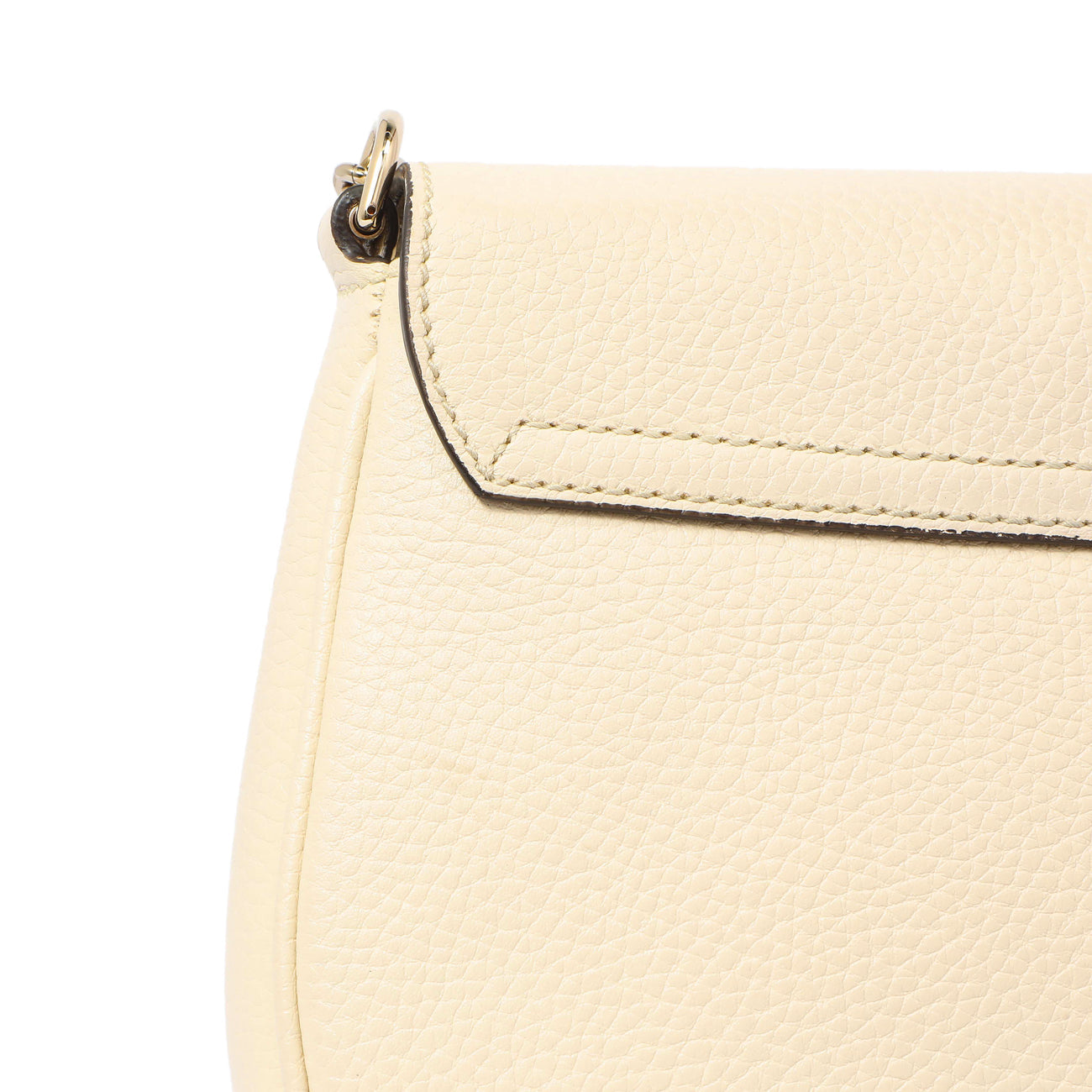 Exclusive Gucci Ivory Pebbled Calfskin Medium Soho Flap Crossbody — Alternate View 12