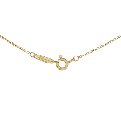Exclusive Tiffany & Co. 18K Yellow Gold Mini Double Heart Tag Pendant — Back View