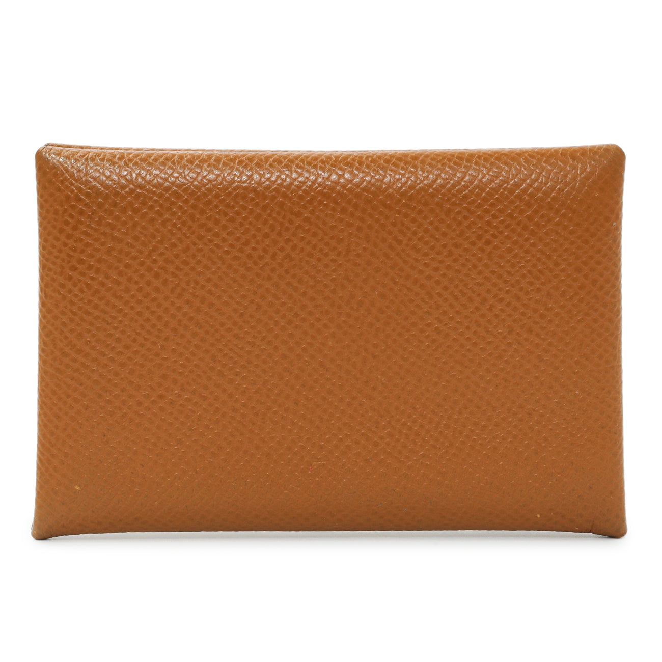 Exclusive Hermes Gold Epsom Calvi Card Case — Front View