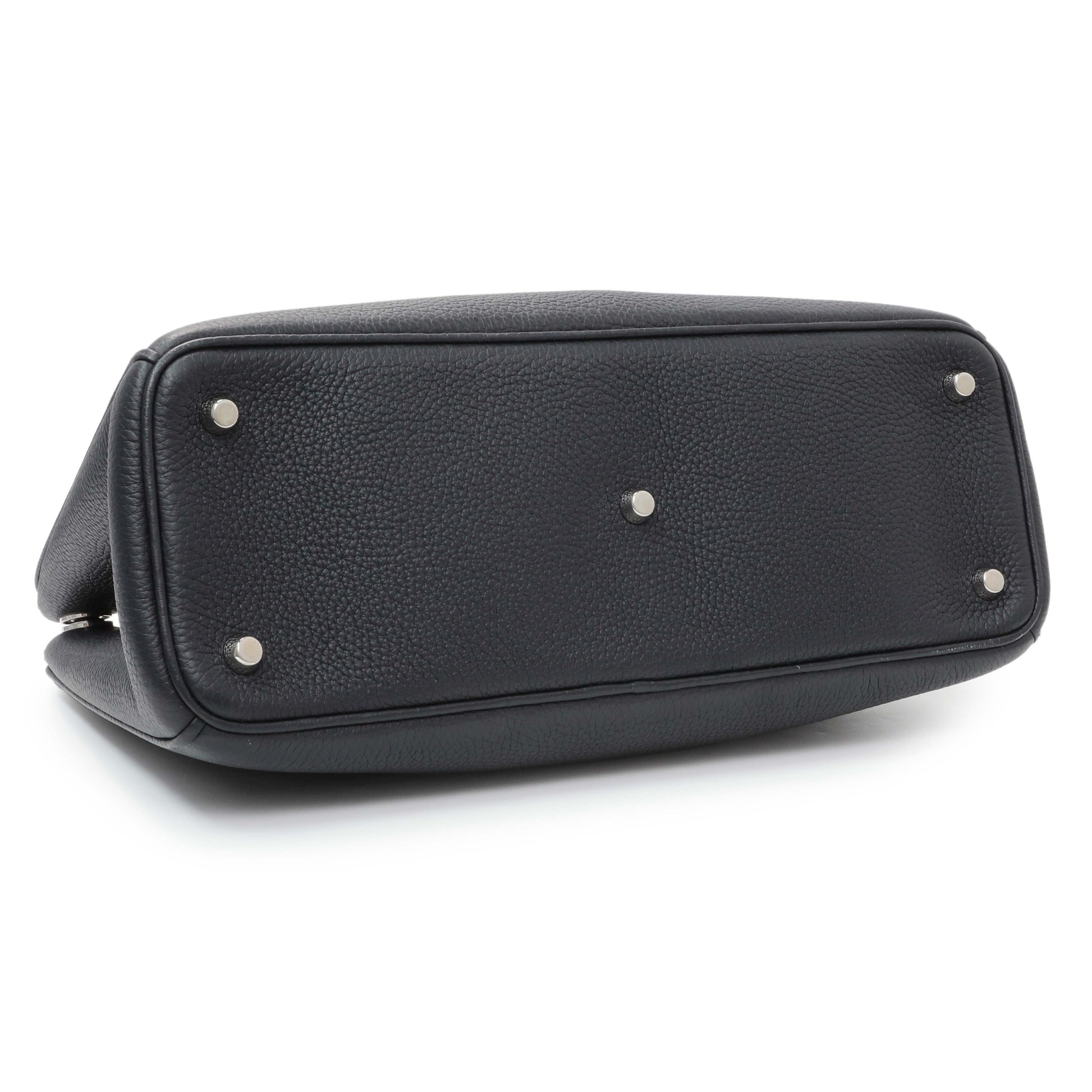 Exclusive Christian Dior Navy Bullcalf Medium Diorissimo Tote — Back View