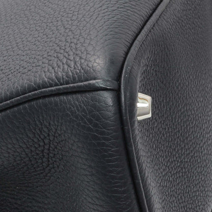 Exclusive Christian Dior Navy Bullcalf Medium Diorissimo Tote — Top View