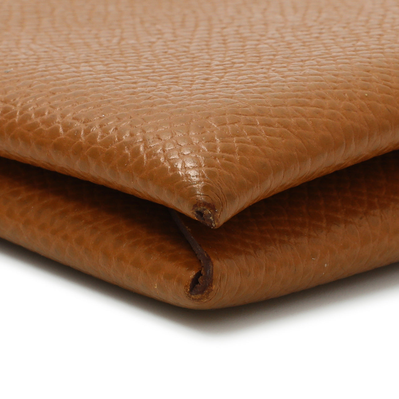 Exclusive Hermes Gold Epsom Calvi Card Case — Lifestyle View