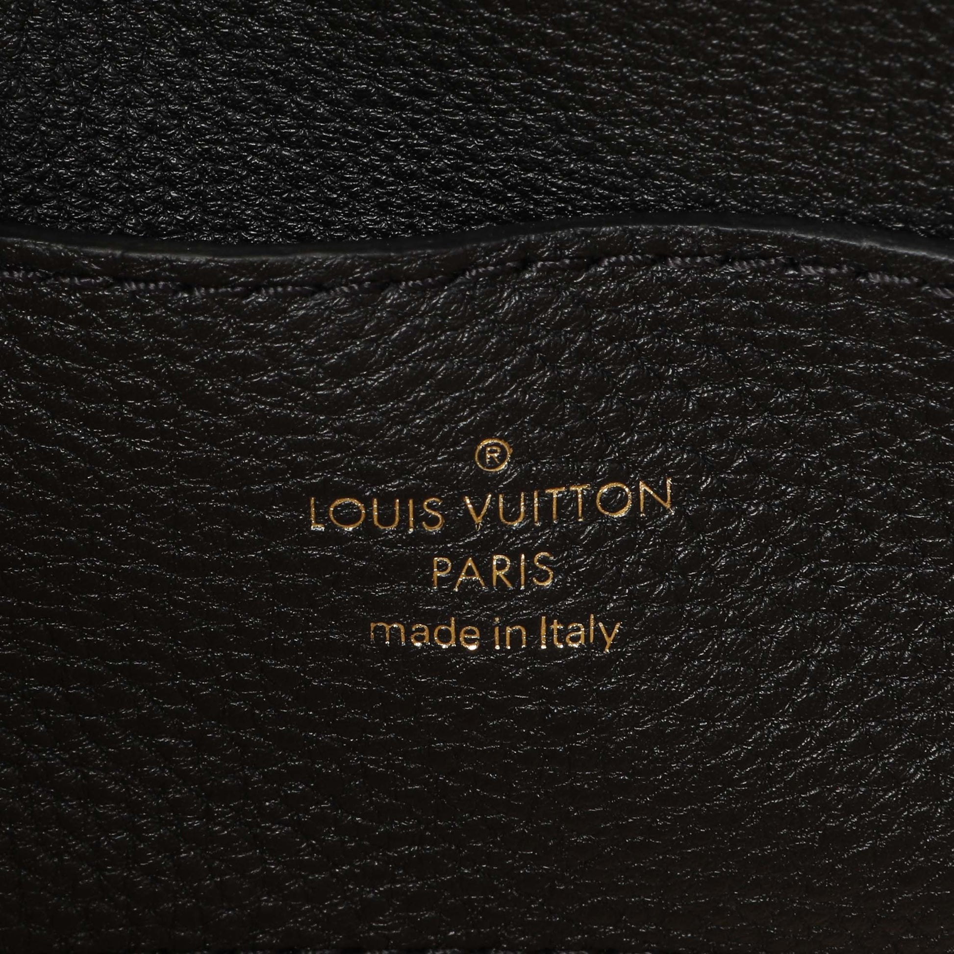 Exclusive Louis Vuitton Black Grained Calfskin LV Pont 9 Soft MM — Detail View