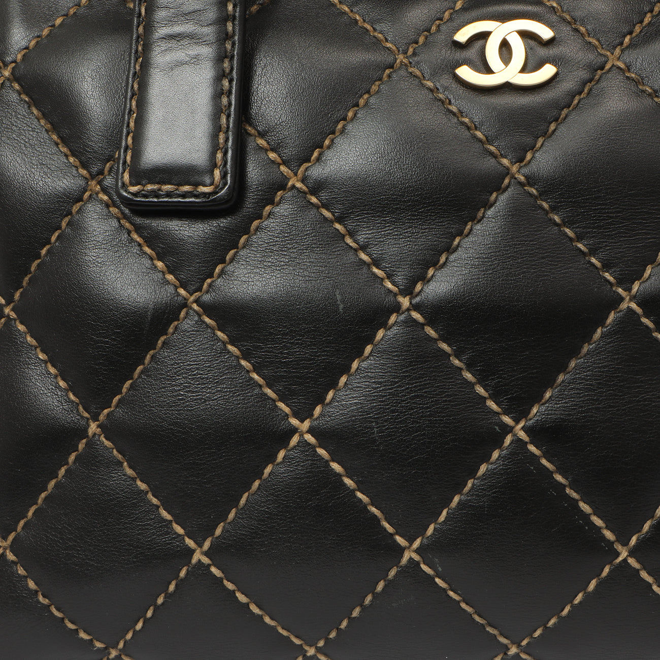 Exclusive Chanel Black Calfskin Wild Stitch Top Handle — Alternate View 11