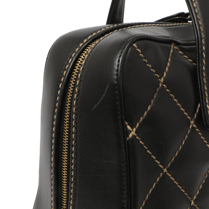 Exclusive Chanel Black Calfskin Wild Stitch Top Handle — Alternate View 14
