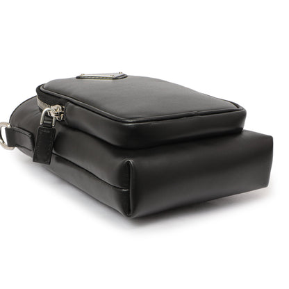 Exclusive Prada Black Calfskin Smartphone Case — Back View