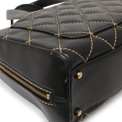 Exclusive Chanel Black Calfskin Wild Stitch Top Handle — Lifestyle View
