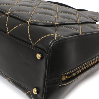 Exclusive Chanel Black Calfskin Wild Stitch Top Handle — Alternate View 7