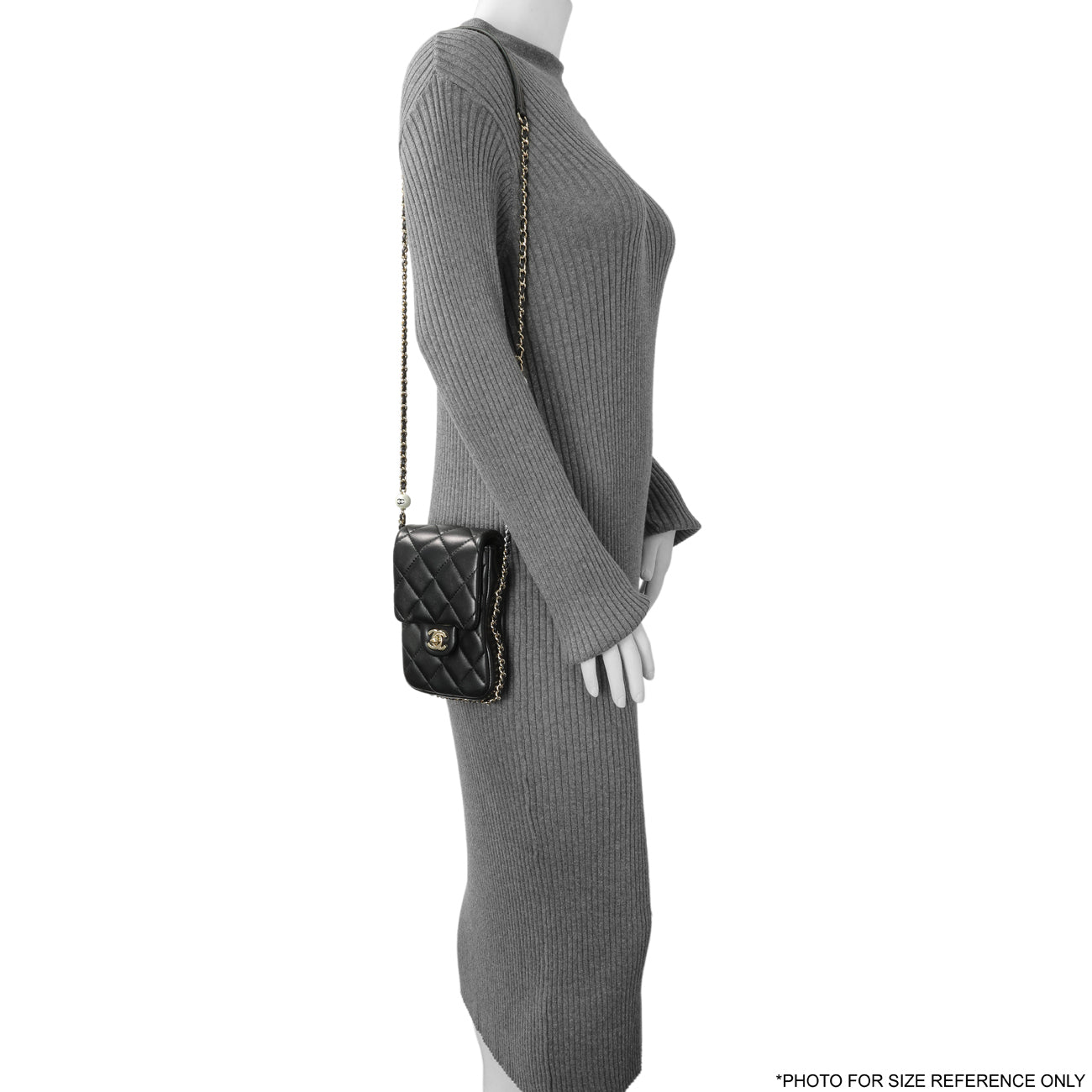 Exclusive Chanel Black Quilted Lambskin My Precious Phone Case Flap Bag — Alternate View 8