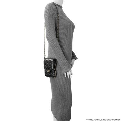 Exclusive Chanel Black Quilted Lambskin My Precious Phone Case Flap Bag — Alternate View 8