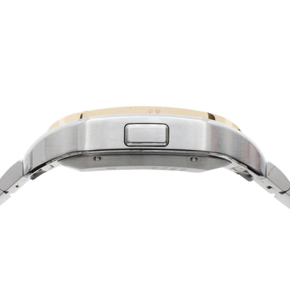 Exclusive Cartier Stainless Steel 18K Yellow Gold Santos Chronograph W2SA0008 — Back View