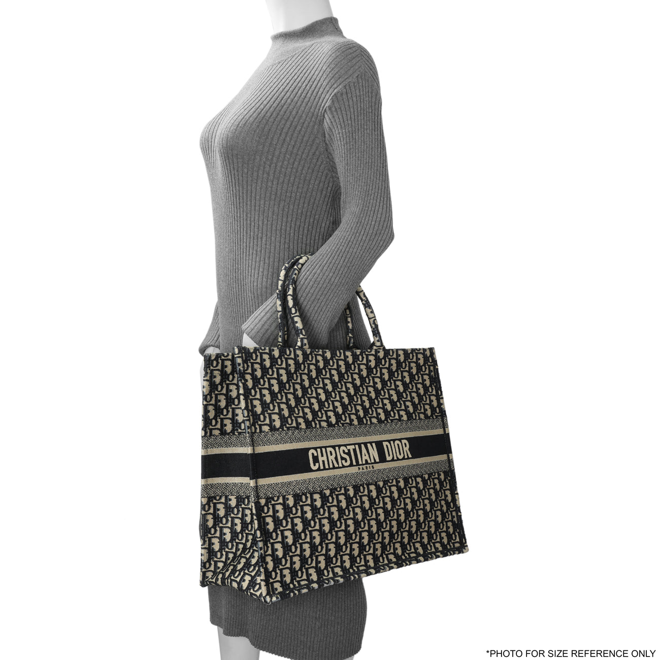 Exclusive Christian Dior Blue Oblique Large Book Tote — Alternate View 7