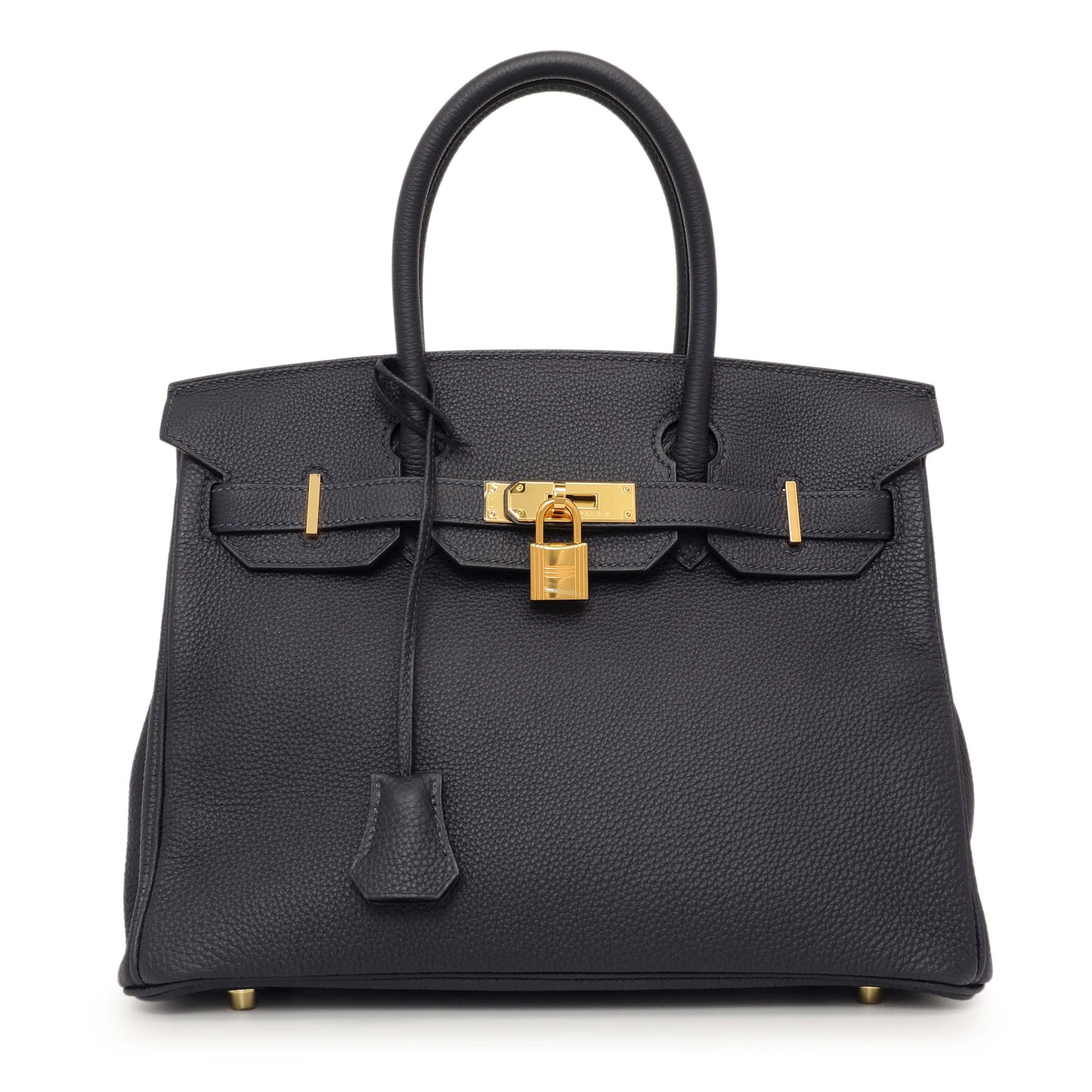 Exclusive Hermes Bleu Nuit Togo Birkin 30 — Front View
