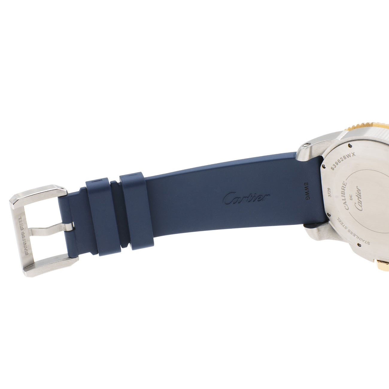 Exclusive Cartier Stainless Steel 18K Rose Gold Calibre de Cartier Diver W2CA0009 — Top View