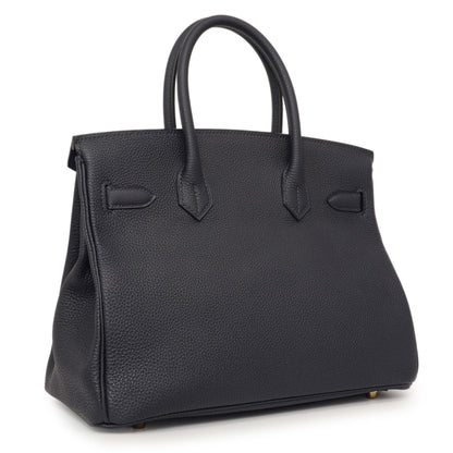 Exclusive Hermes Bleu Nuit Togo Birkin 30 — Side View