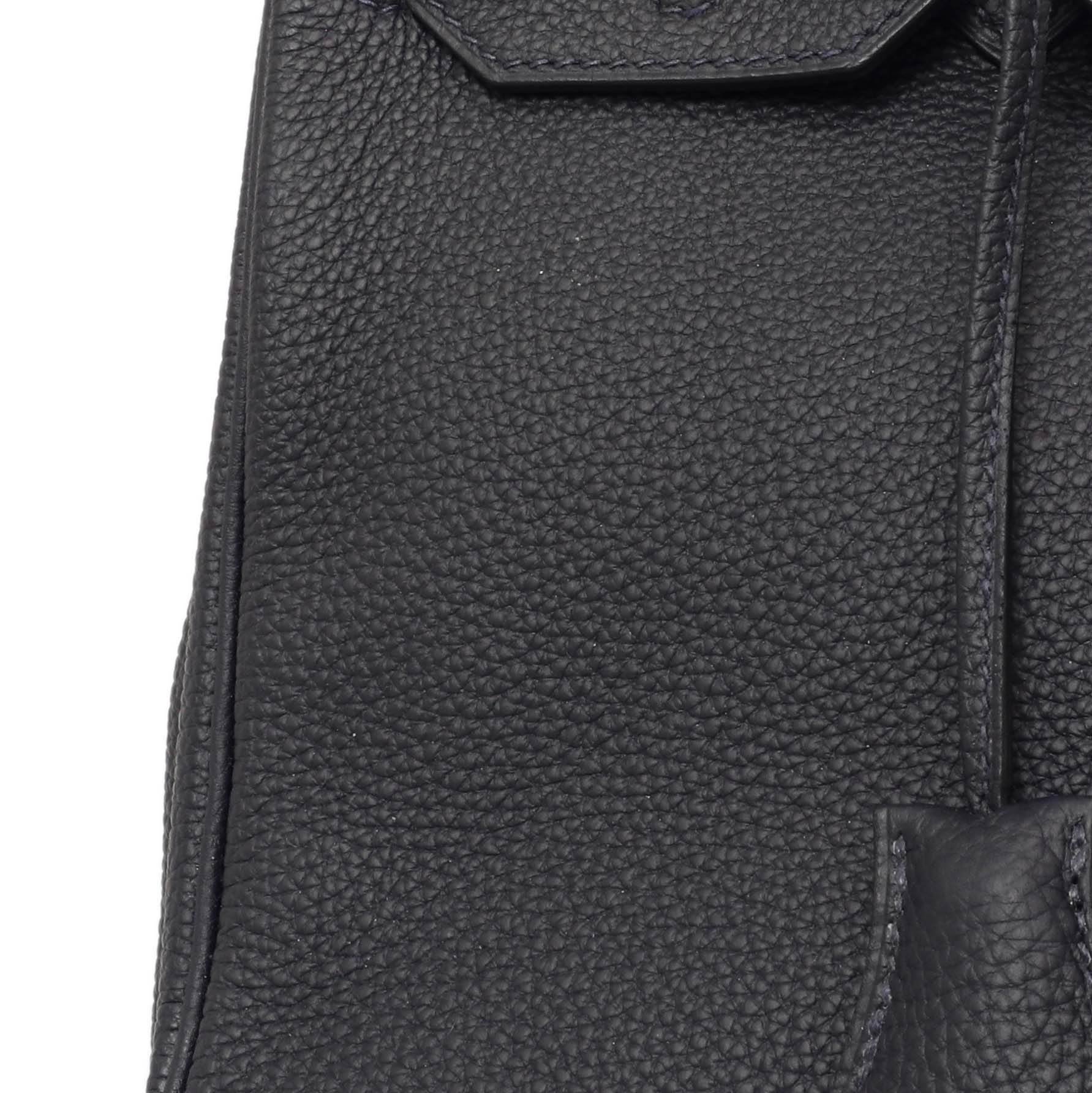 Exclusive Hermes Bleu Nuit Togo Birkin 30 — Alternate View 7