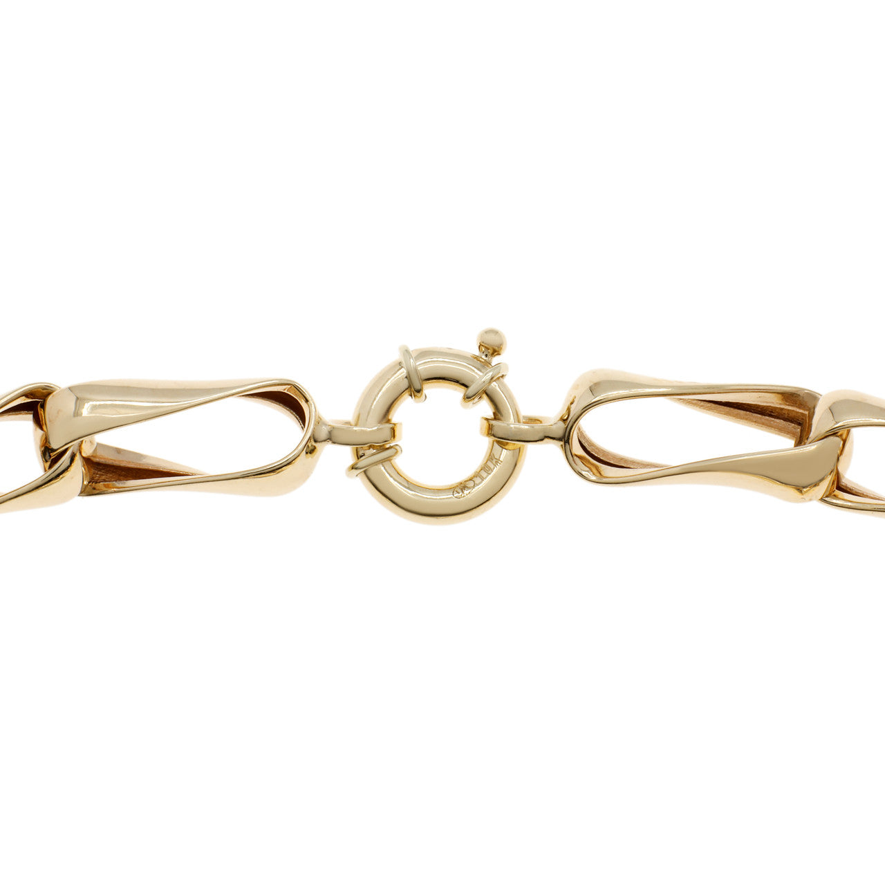 Exclusive 10K Yellow  Gold Link Bracelet — Side View