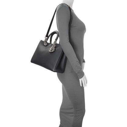 Exclusive Christian Dior Navy Bullcalf Medium Diorissimo Tote — Alternate View 12