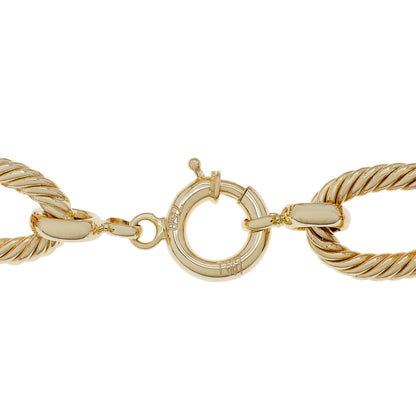 Exclusive 18K Tri-Tone Gold Link Bracelet — Side View
