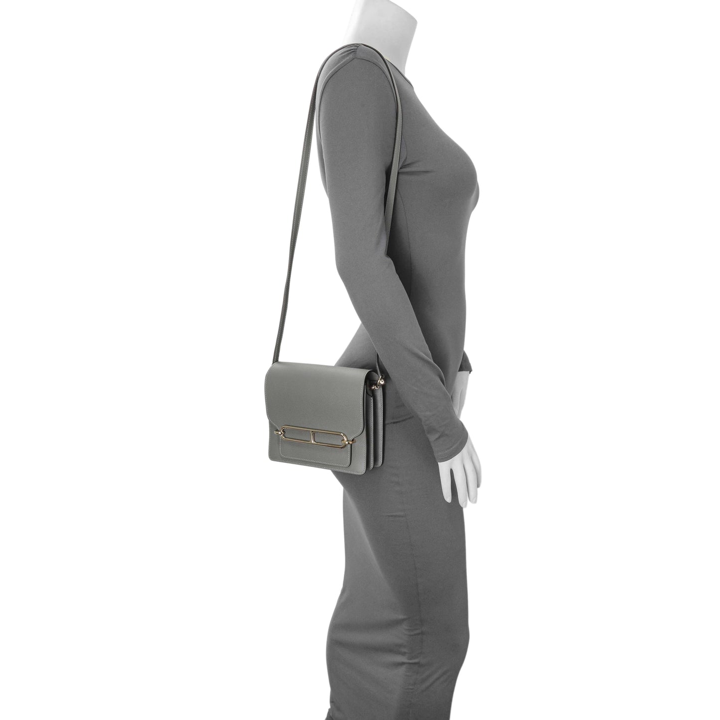 Exclusive Hermes Gris Meyer Evercolor Mini Roulis 18 — Alternate View 7