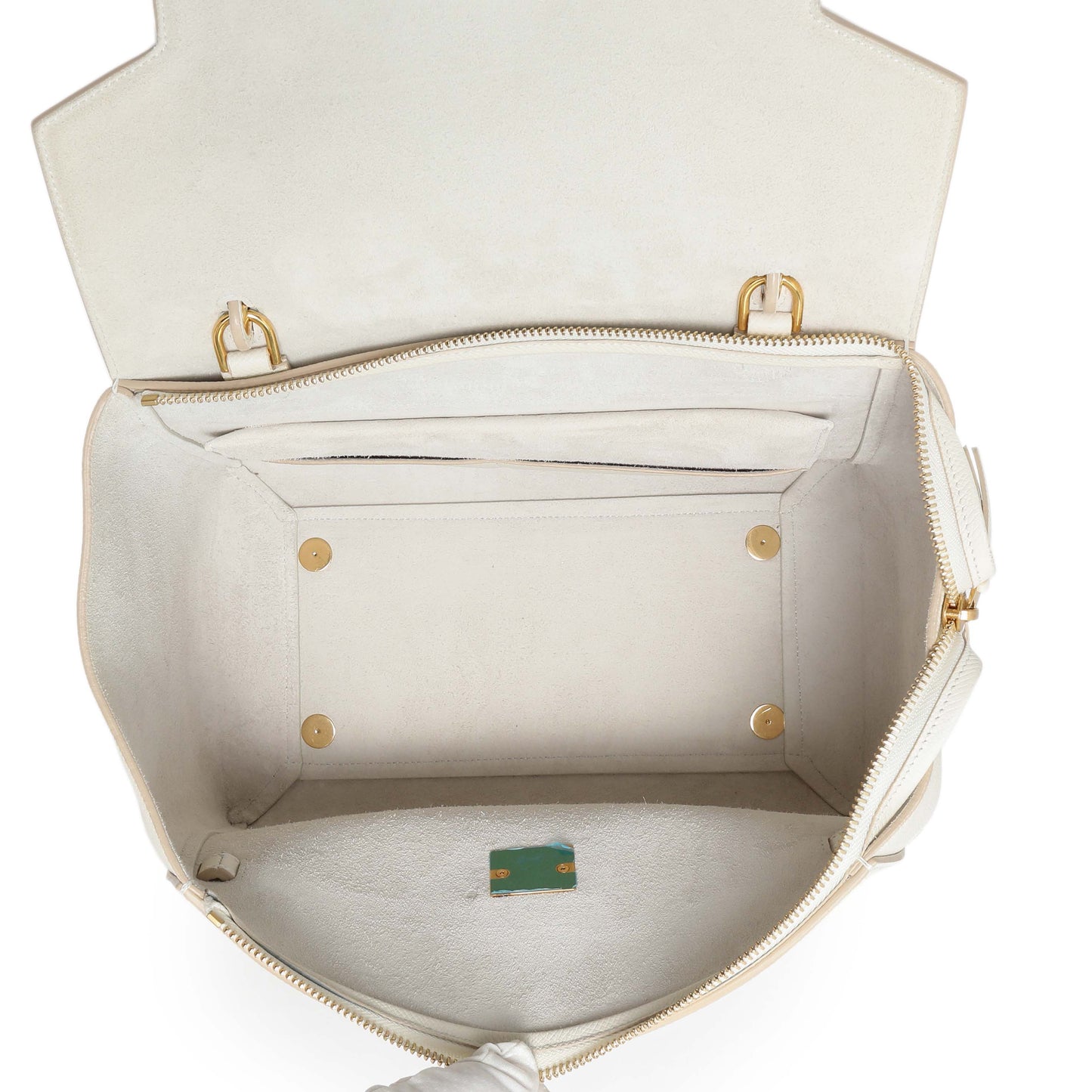 Exclusive Celine White Grained Calfskin Mini Belt Bag — Alternate View 8