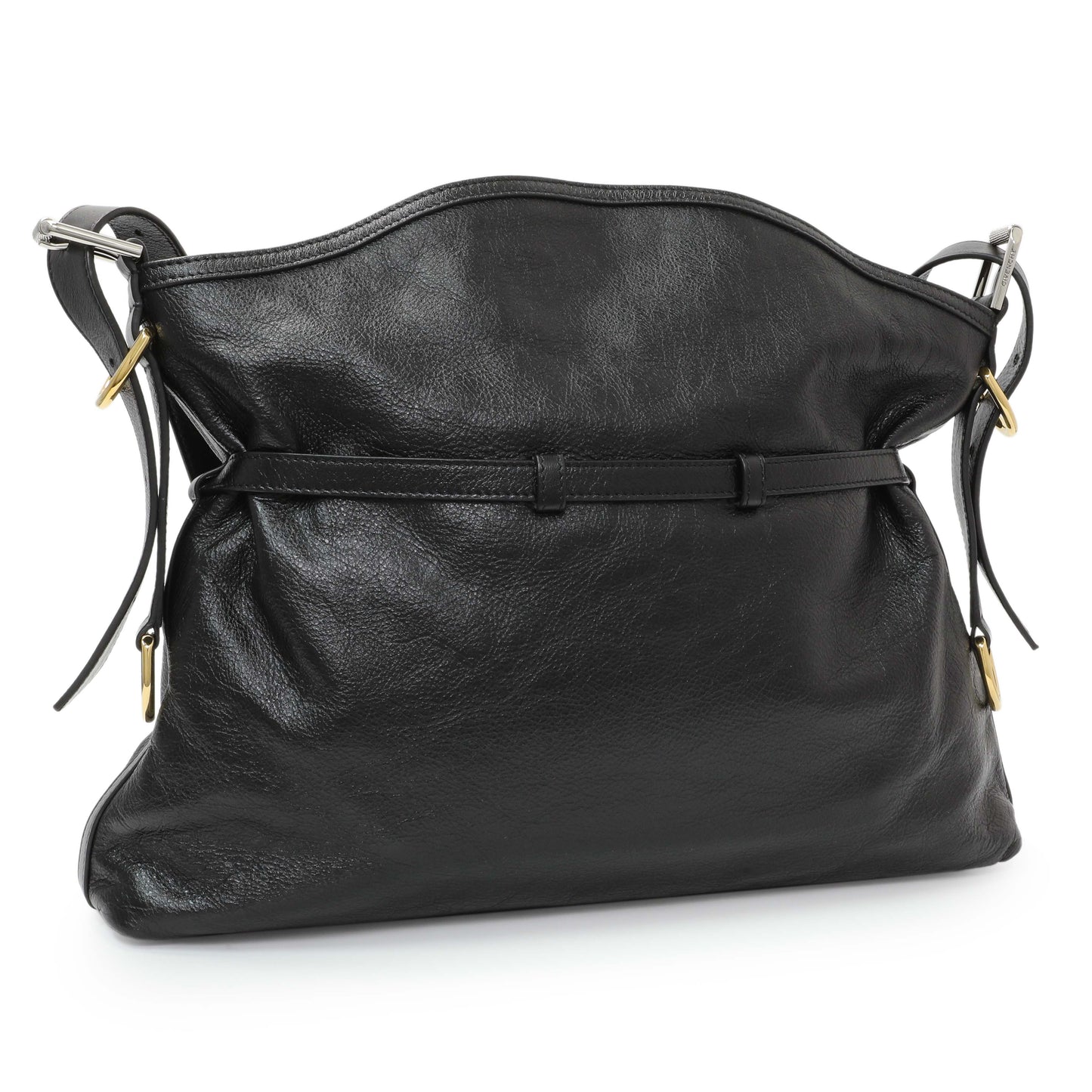 Exclusive Givenchy Black Buffalo Medium Voyou Bag — Side View