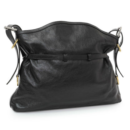 Exclusive Givenchy Black Buffalo Medium Voyou Bag — Side View