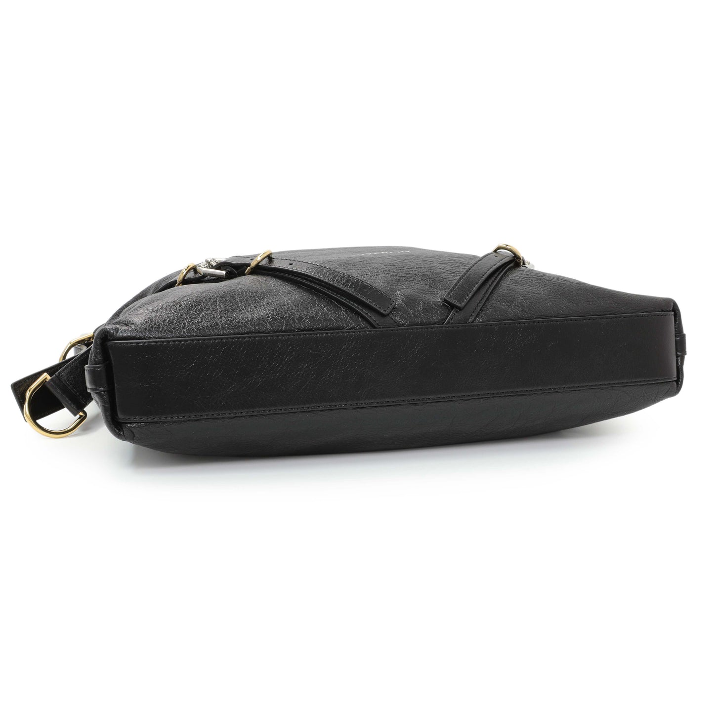 Exclusive Givenchy Black Buffalo Medium Voyou Bag — Back View