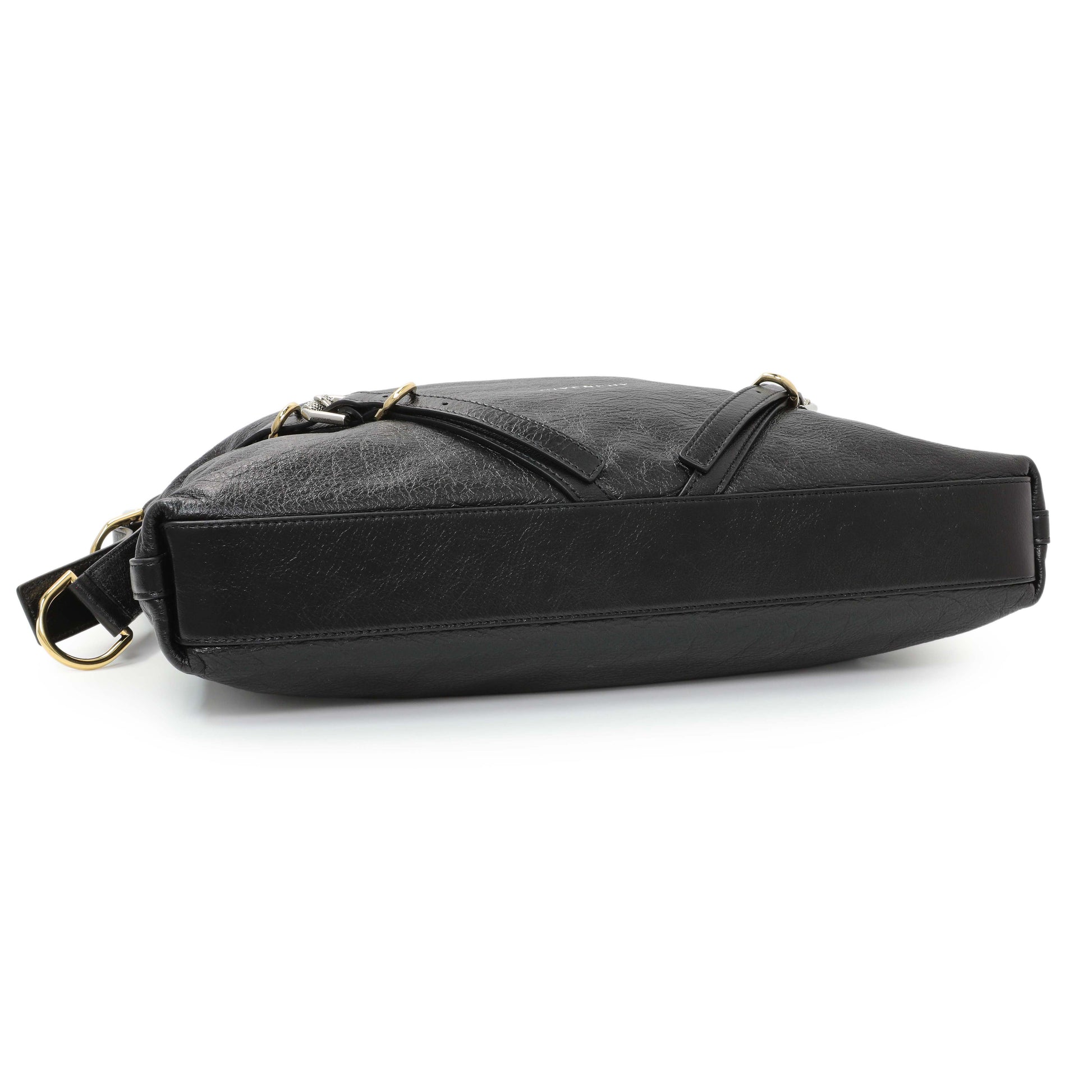 Exclusive Givenchy Black Buffalo Medium Voyou Bag — Back View