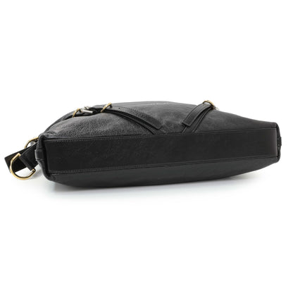 Exclusive Givenchy Black Buffalo Medium Voyou Bag — Back View