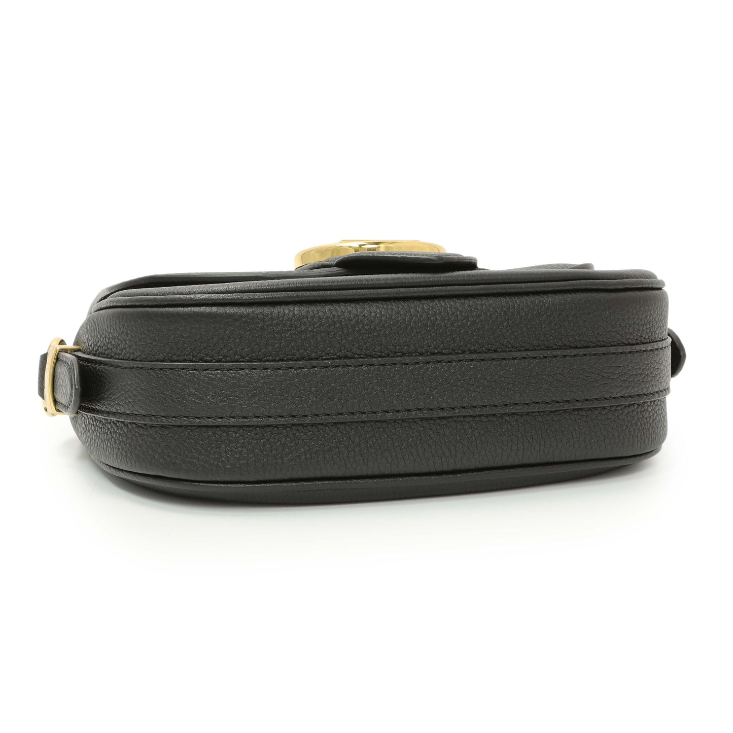Exclusive Louis Vuitton Black Grained Calfskin LV Pont 9 Soft MM — Back View